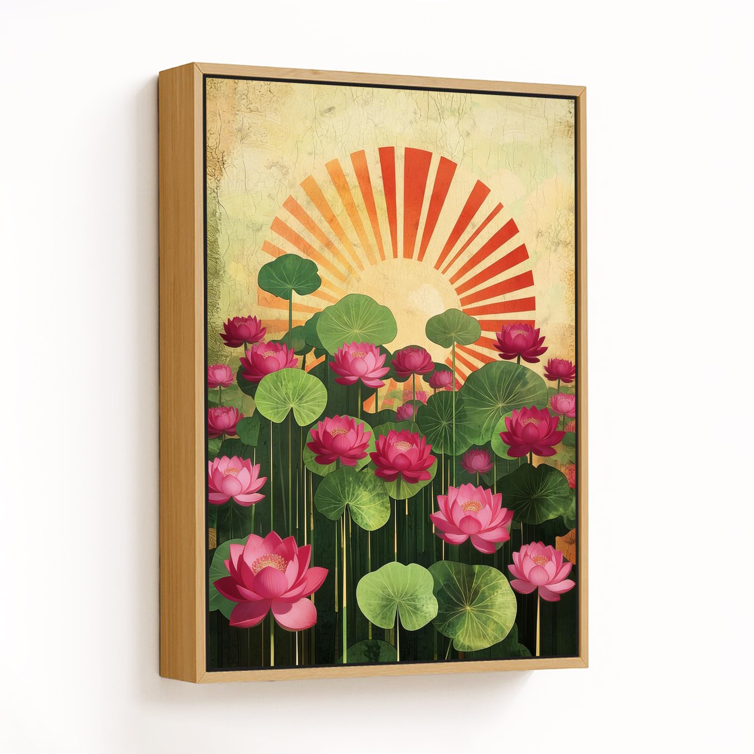 Harmony of Lotus in Sunlit Meadow - CHOOSE SIZE: C