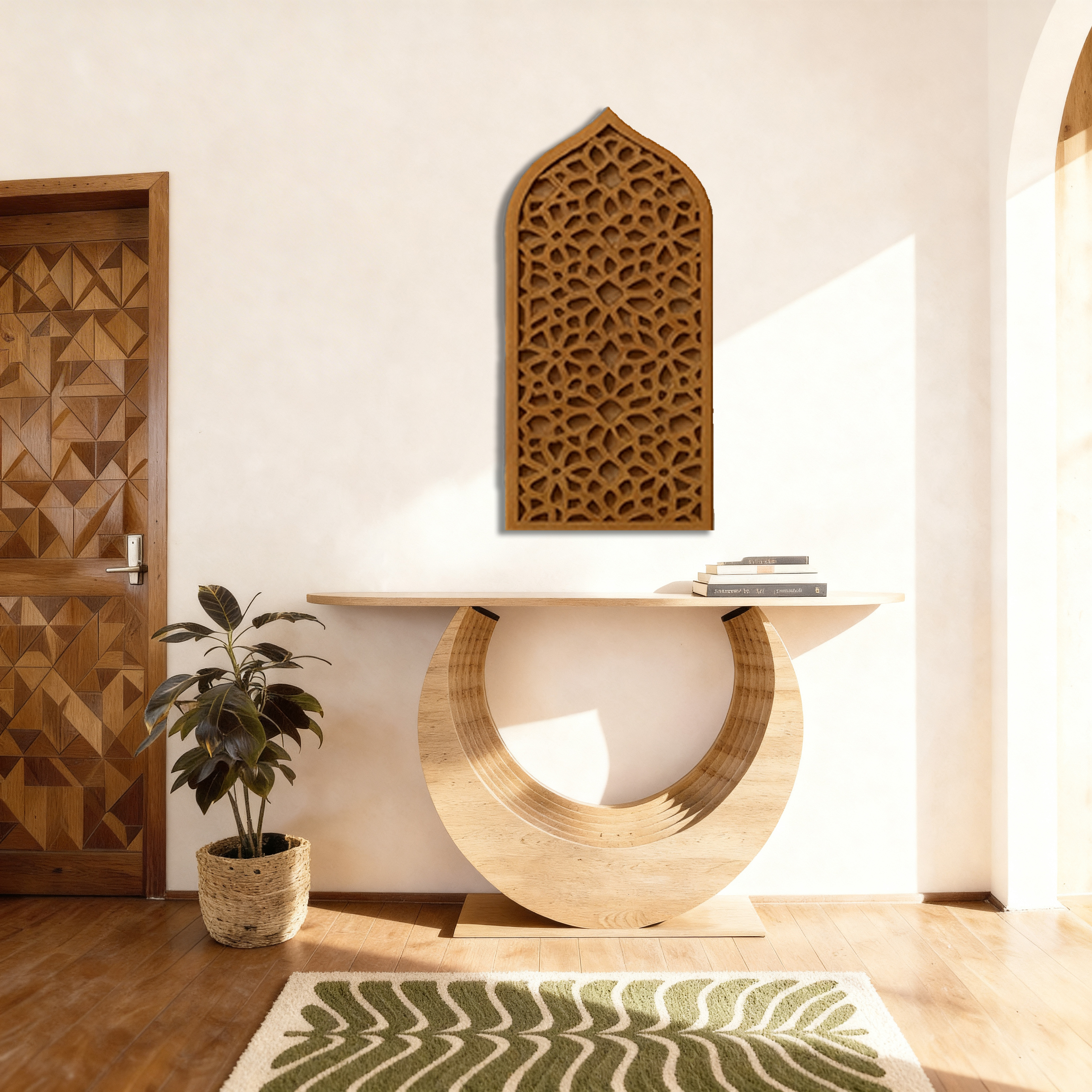 Jeevan Chakra Jaali - Handcrafted 3D Jharokha wall