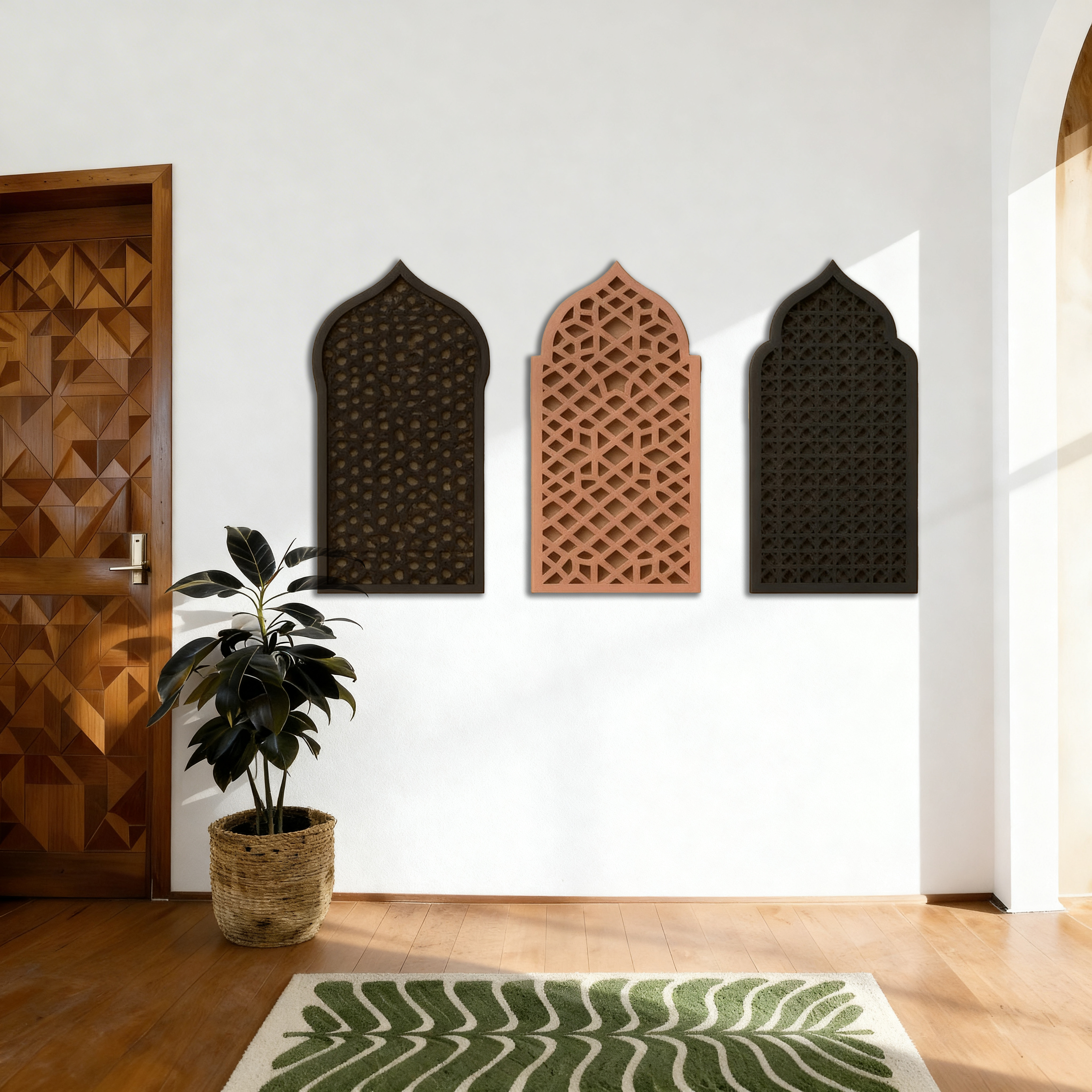 Aangan Shobha Trio - Handcrafted 3D Jharokha wall 