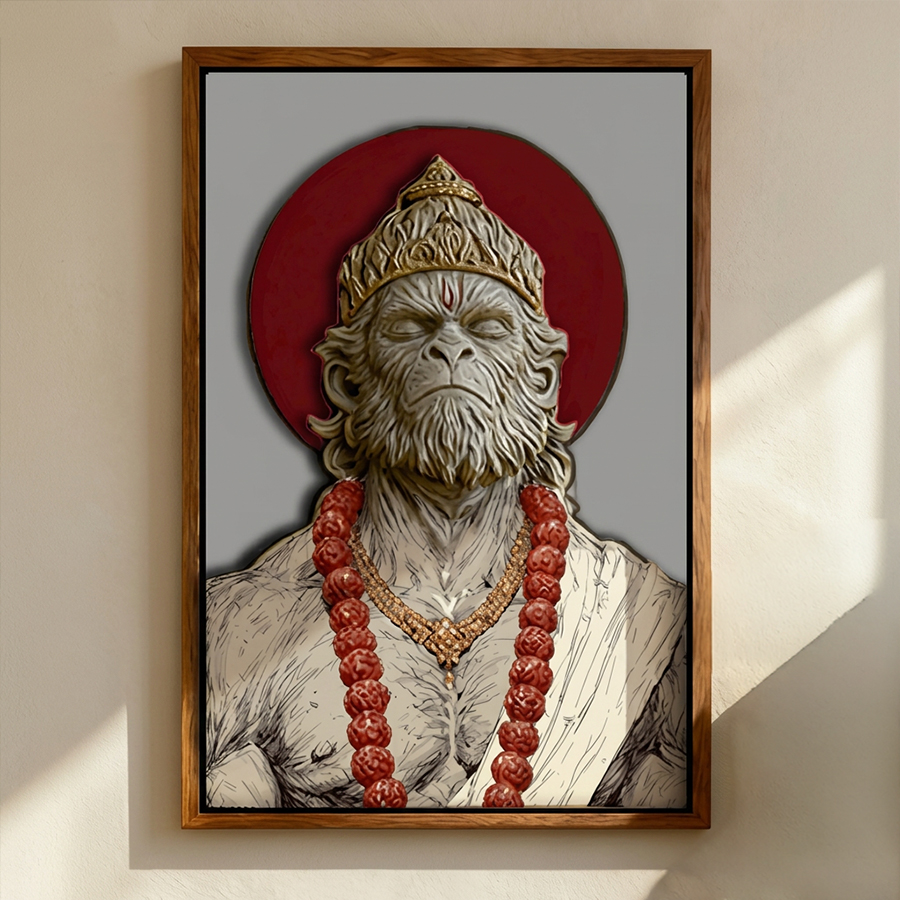 Mahabali: The Eternal Guardian with embossed features on 3d Sculpture Art
